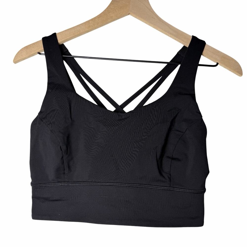 Lululemon Free To Be Serene Bra Long Line Bra Black Women's Size 8